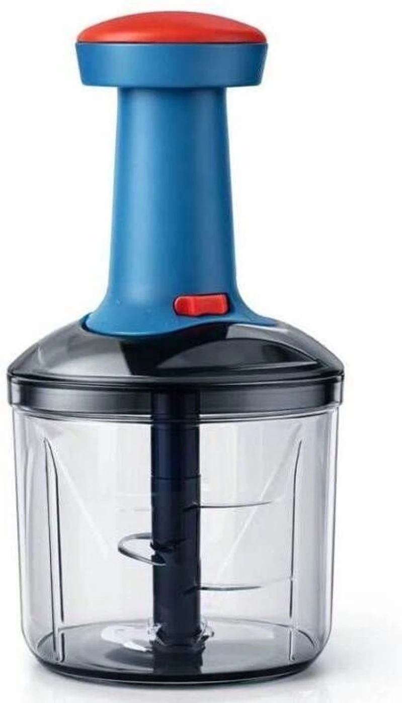 InstaChop Hand Press Vegetable Chopper Vegetable & Fruit Chopper (1 -Manual Push Chopper, 1 -Stainless Steel Blade (Pre-installed), 1 -Push Knob Lid) - Image 4