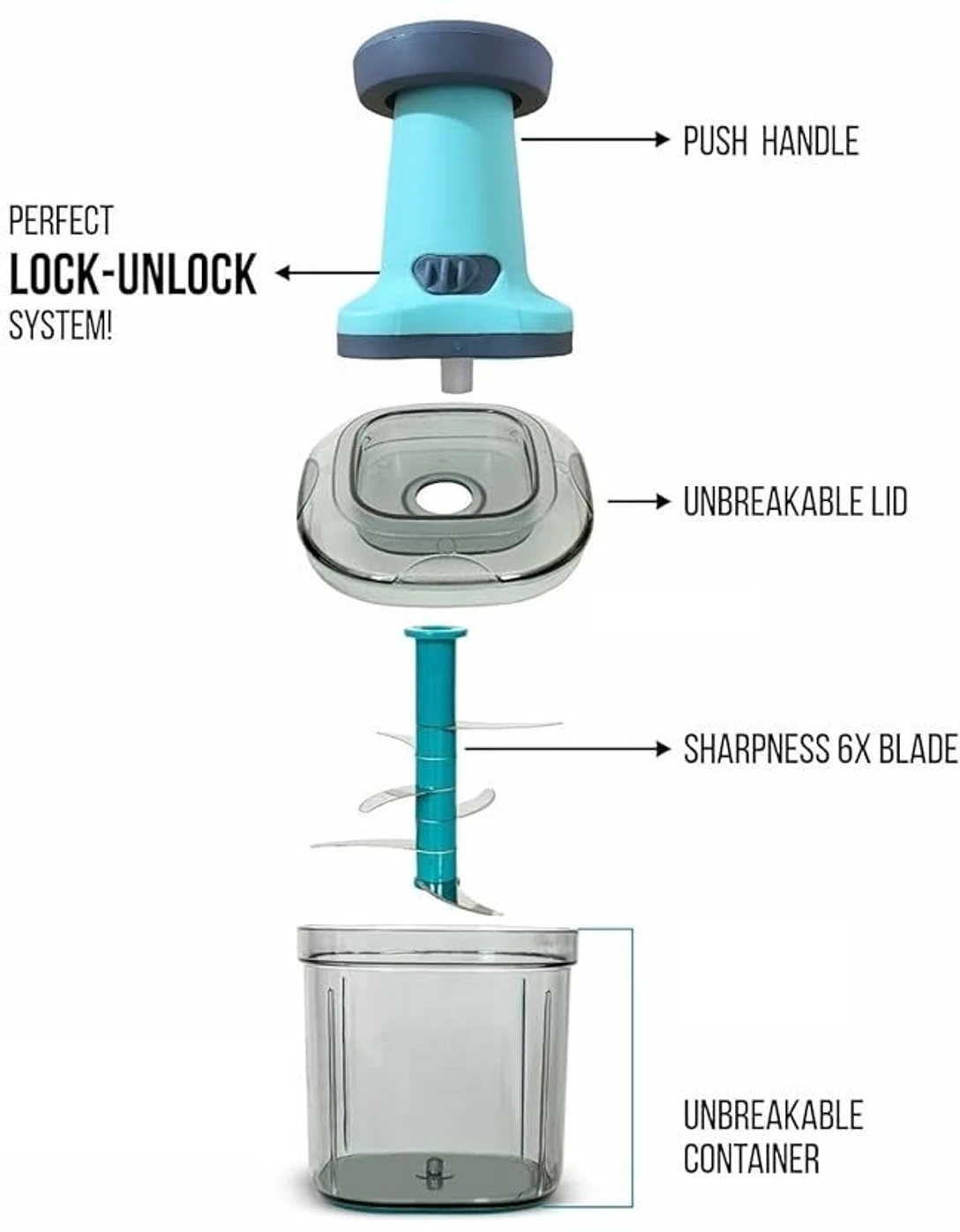 Armony by Generic EasyChop Hand Chopper Vegetable & Fruit Chopper - Image 3