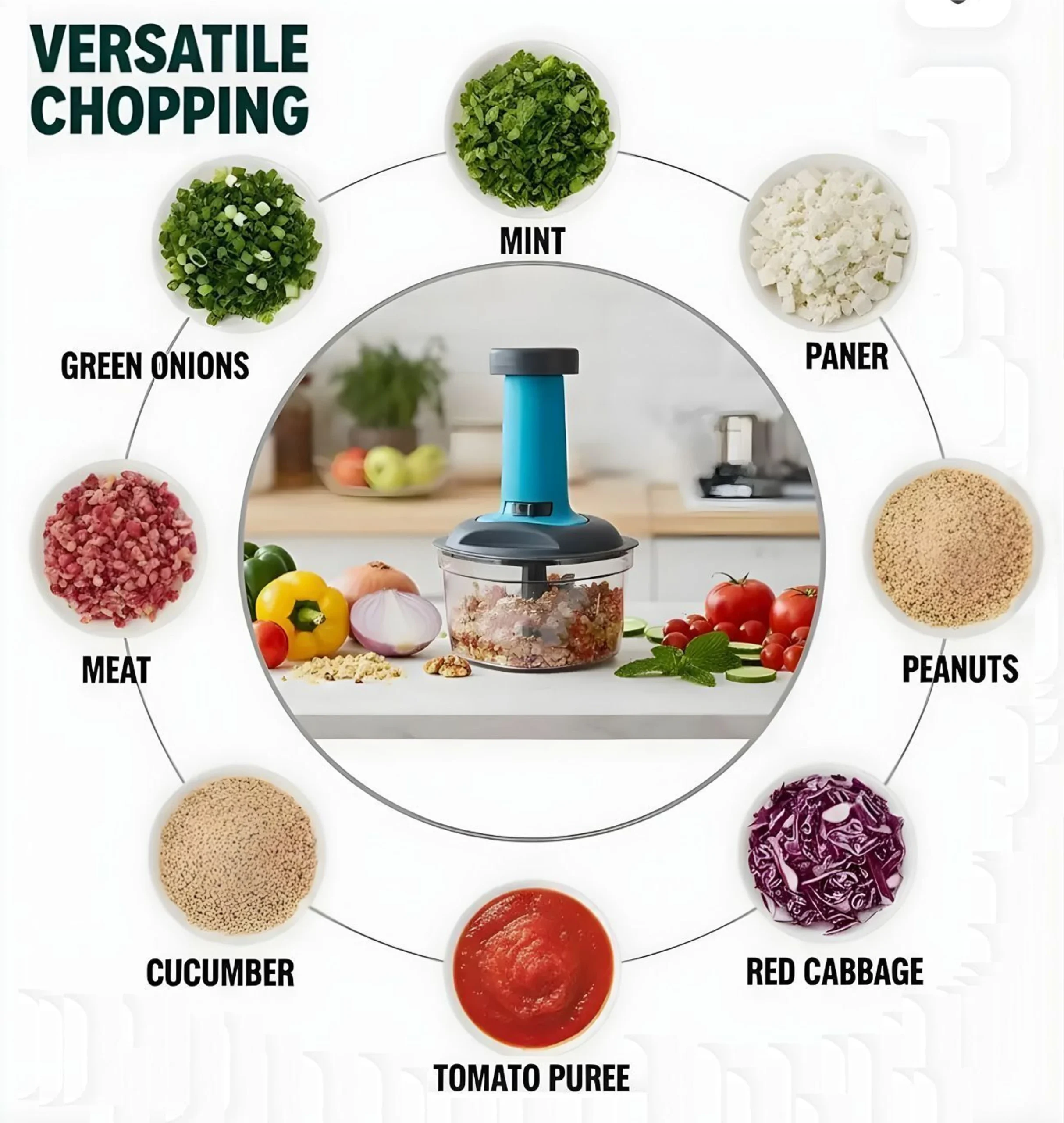 Armony by Generic Chopper without locking button Vegetable & Fruit Chopper - Image 3